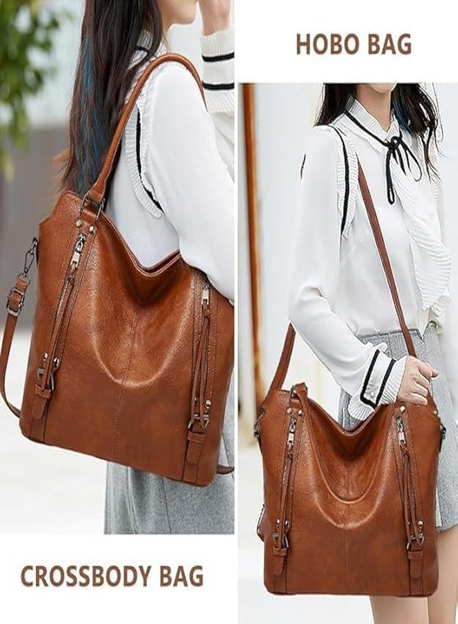 Blikiz® Handbag for Woman or Girl with Detachable Strap & Wallet Purse for Women Handbag with Improve Zipper (Brown) - Image 2